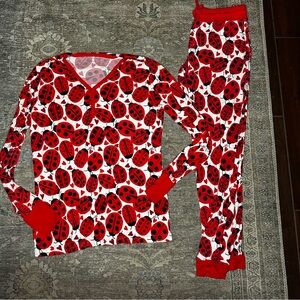 Little Sleepies Love Bug Ladybug Women’s Size Small Long Sleeve w/ Pants